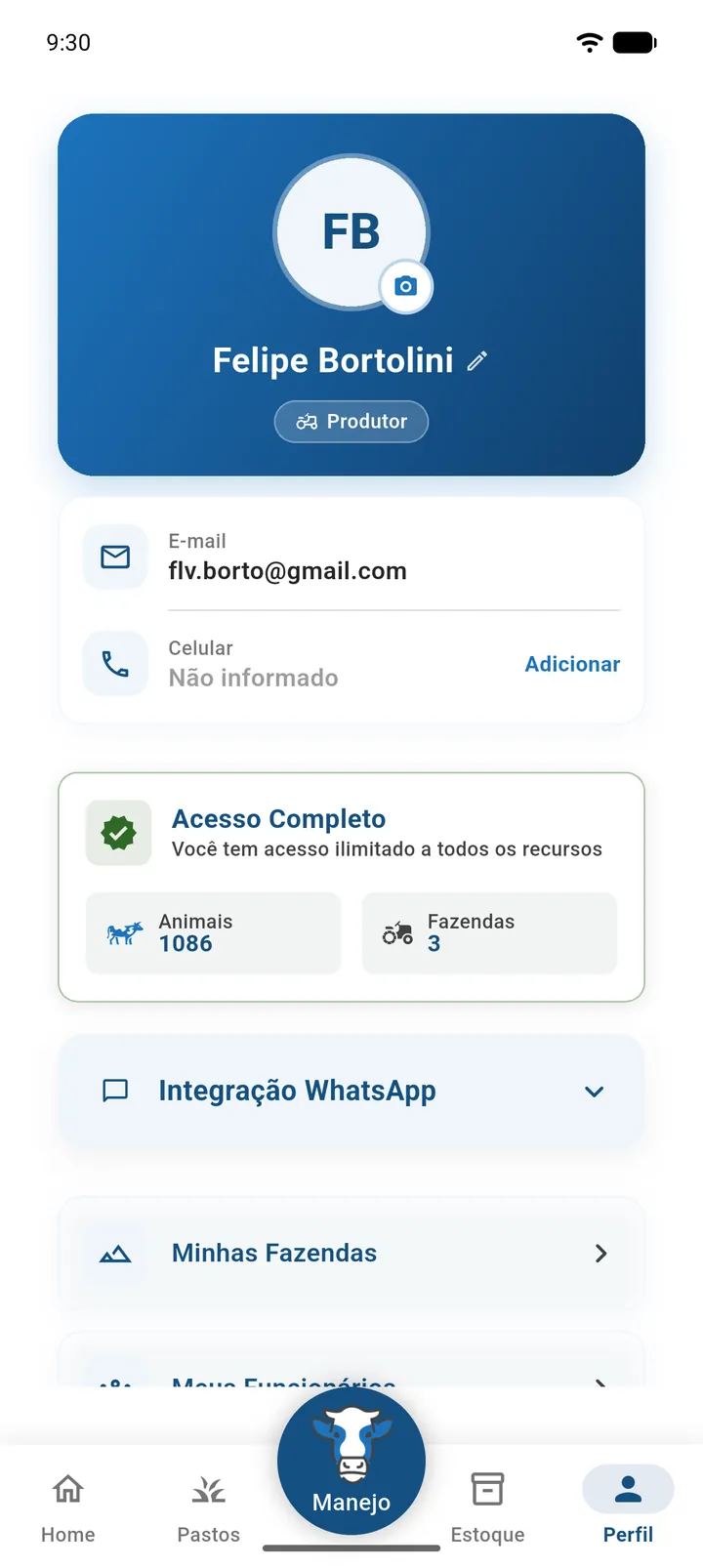 Card Acesso Completo no Perfil