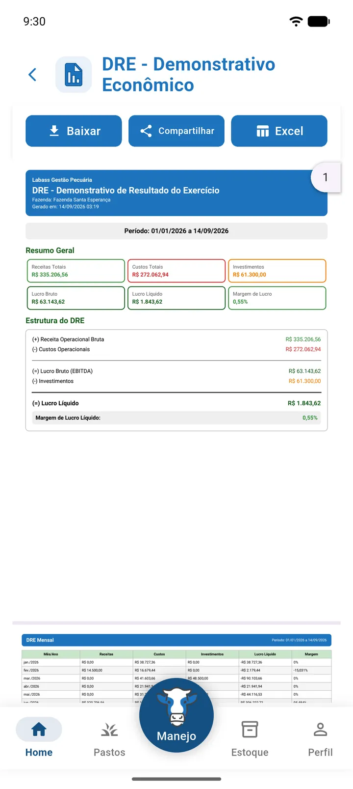PDF do DRE com a Estrutura do DRE